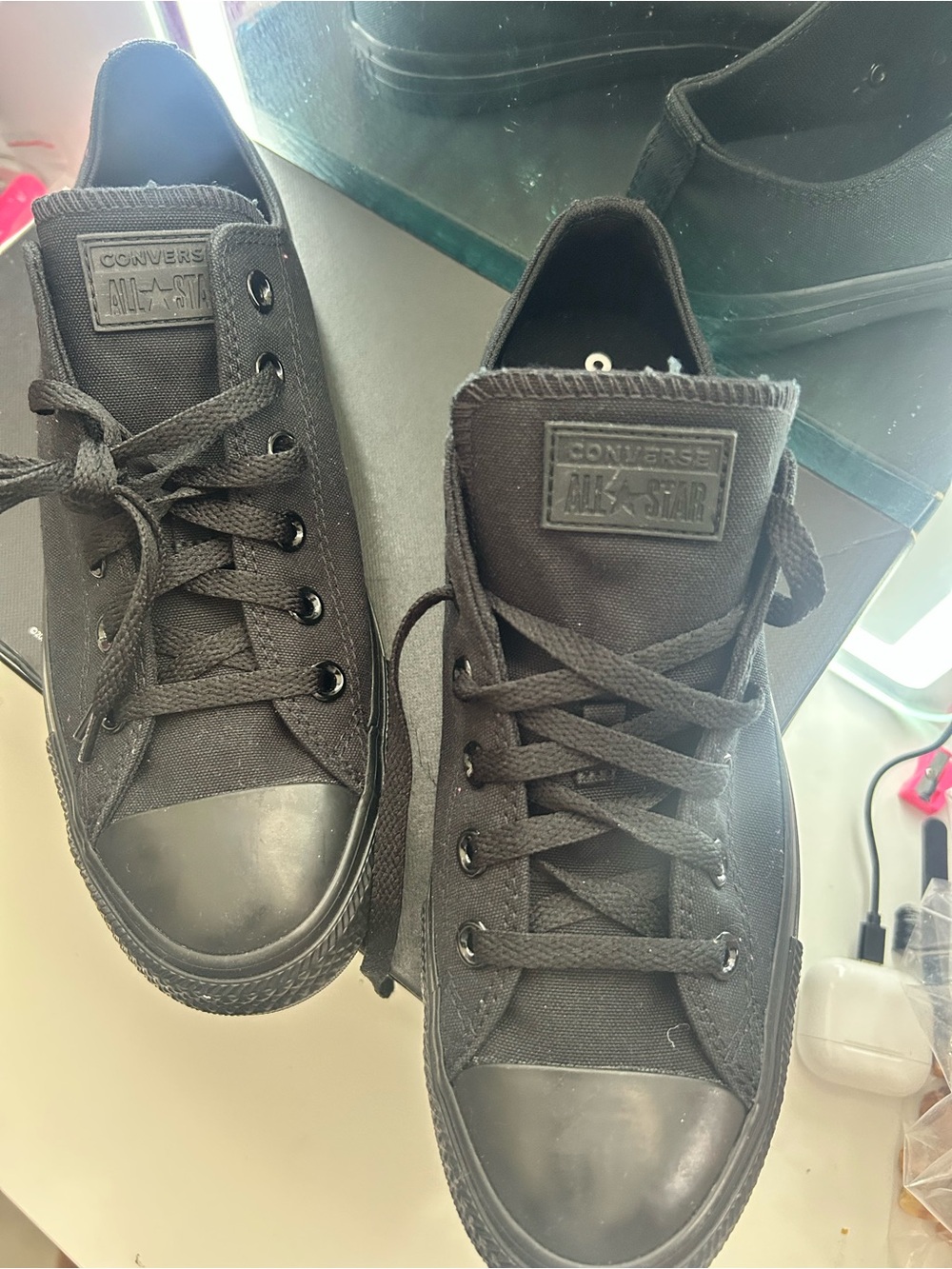 Converse Black Low Top Canvas Sneakers